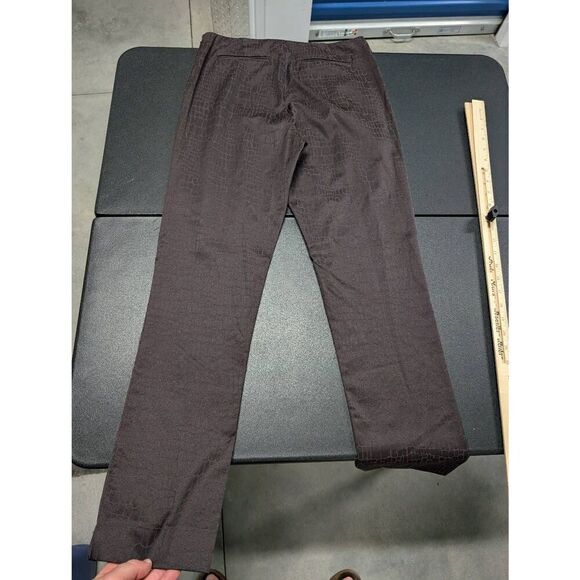 Peck & Peck Chocolate Brown Textured Pants. Women's Size 4 - Picture 2 of 6